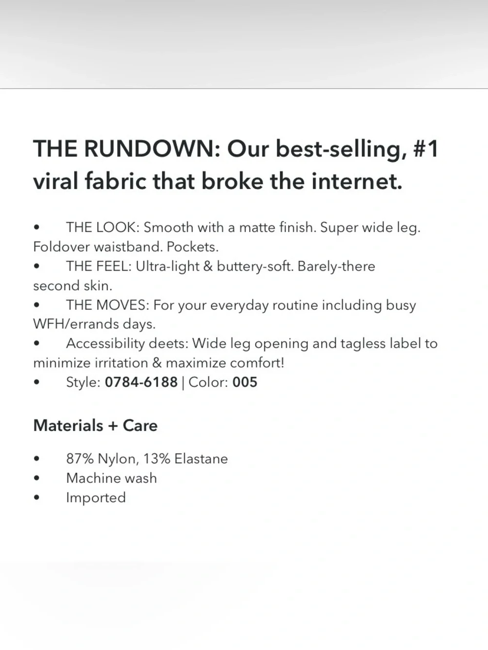 OFFLINE by Aerie Real Me Black Foldover Super Wide Leg Pants - Picture 11 of 11